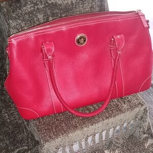 Chic Red Leather Shoulder Bag
